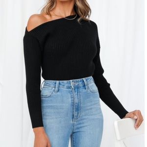 Black Knit Top